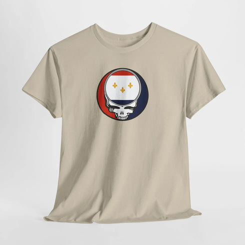Grateful Dead - New Orleans Flag Stealie Unisex Tshirt - StealieShop